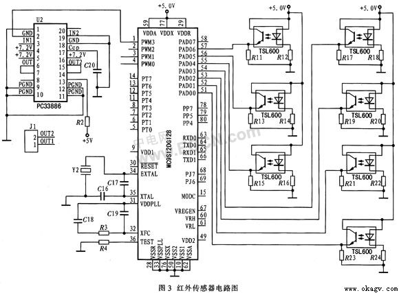 基于紅外傳感器引導的AGV設計